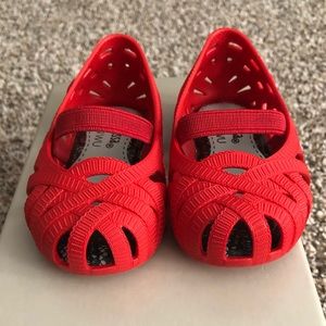 Mini Melissa + Jason Wu Red Ballerina Flats